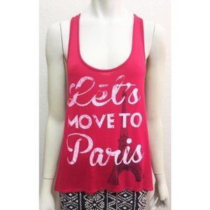 Sugar High Small Let's Move To Paris Tank Top